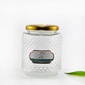 Có Thể Tái Chế Rỗng Thực Phẩm Ưa Thích Thủy Tinh Mật Ong Lưu Trữ <span class=keywords><strong>Jar</strong></span> Cho Mứt Ghee Bán Với Màu Đen Vàng Bạc Màu Hồng Nắp - Product Image 5