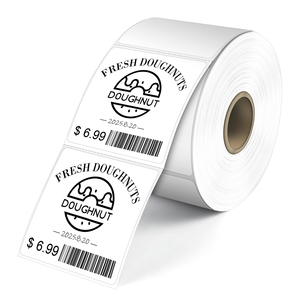 Etiquetas Térmicas con Reverso Negro de 2x2 Pulgadas, <span class=keywords><strong>750</strong></span>/Rollo, Perforadas, Resistentes al Agua para Inventario y Etiquetas de <span class=keywords><strong>Precio</strong></span> - Product Image 1