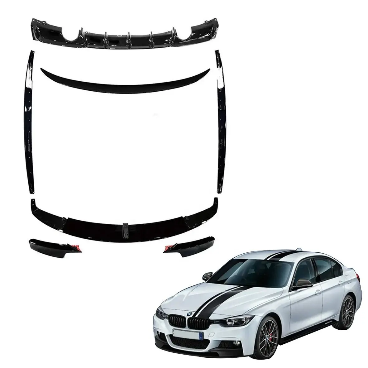 3 serisi 2012-2018 F30 BMW için MP Bodykit için değiştirildi