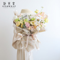Papier d'emballage pour fleurs Shinewrap Factory, vente en gros, couleur unie, bord doré, luxe, bricolage, artisanat, emballage cadeau