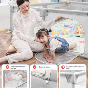 Box Pieghevole Portatile Multifunzione Personalizzabile per Neonati Centro Attività in Tessuto Oxford Resistente all'Usura - Product Image 3