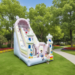 Château gonflable Yuedong Duck Pink Slide Park en PVC pour fêtes en plein air, toboggan aquatique pour tous les âges - Product Image 1