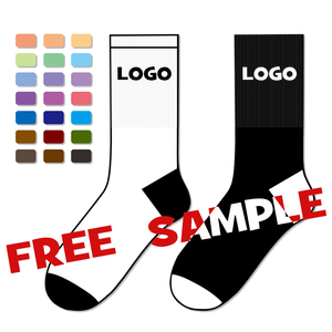 Wholesale Custom Logo Unisex Cotton Crew <b>Socks</b> Men's Fashion Sports Logo <b>Socks</b> Custom Made OEM Crew Sports <b>Socks</b> - Product Image 1