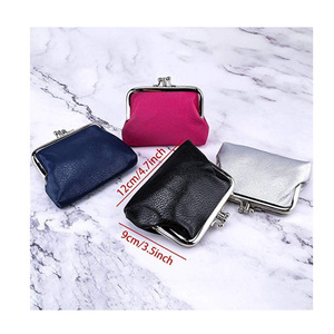 Hot-selling pebbled texture coin <b>purse</b>/wallet, PU leather closed coin <b>purse</b> DIY, square coin <b>purse</b> mini wallet. - Product Image 4