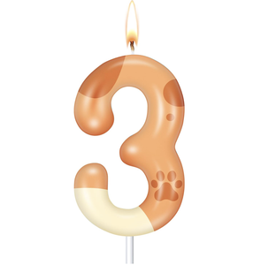Bougies en forme de patte de chien, décorations de gâteau d'<span class=keywords><strong>anniversaire</strong></span>, topper pour gâteau et cupcake pour la décoration d'<span class=keywords><strong>anniversaire</strong></span> de garçon et de <span class=keywords><strong>fille</strong></span> - Product Image 6