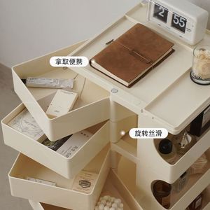 Gabinete giratorio de almacenamiento nórdico de fábrica, carrito creativo, mesita de noche, gabinete de almacenamiento móvil Multicolor - Product Image 2