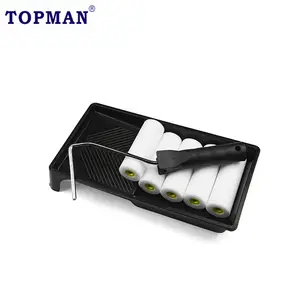 TOPMAN 7pcs foam paint roller refill mini roller frame and paint tray set