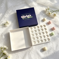Boîte cadeau en chocolat recyclable de 25 pièces avec couvercle et base, boîte d'emballage pour bonbons, boîte à dessert avec design couvercle et base