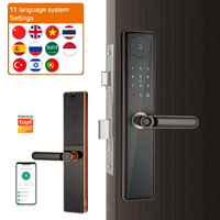 Poignée intelligente en alliage d'aluminium Serrure à empreinte digitale Home Villa Gate Electronic Tuya App Digital Lock Smart Door Lock