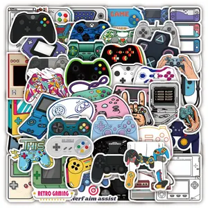 50pcs Waterproof Cartoon Gamepad Vinyl Die Cut Decorative Stickers for Car Motorcycle Bicycle Luggage