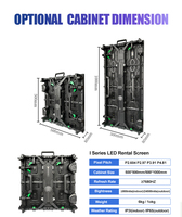 5m X 3m anahtar teslimi komple sistem P2.6 P2.9 P3.91 LED ekran 500mm x 500mm LED Panel zemin kapalı açık LED ekran