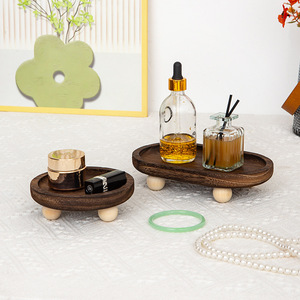 Support de rangement pour bijoux en bois massif, plateau en bois pour la maison, la chambre, l'entrée, présentoir d'ornements, organisateur de table pour l'aromathérapie - Product Image 2