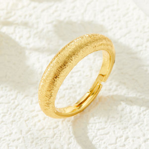 Retro Style Gold Brushed Open Ring Adjustable Index Finger Simple Minimalist Luxury Jewelry Gift - Product Image 4