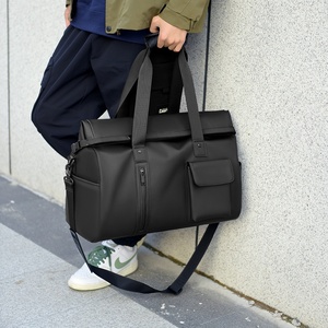 Sac de voyage à roulettes en nylon pour homme, design simple, avec compartiment sec/humide, idéal pour les affaires - Product Image 6