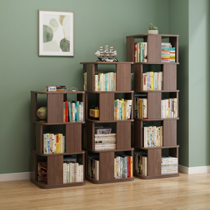 Étagère de rangement modulaire en bois moderne pour la maison, le bureau et le salon - Product Image 2