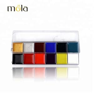 Paleta <span class=keywords><strong>de</strong></span> pintura <span class=keywords><strong>de</strong></span> alta calidad para arte corporal, 12 colores, UV, esqueleto, <span class=keywords><strong>Calavera</strong></span>, neón - Product Image 2