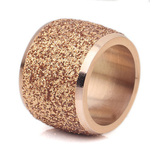 Stainless Steel Ring 16mm <b>Brushed</b> Finish Unisex Fashion Jewelry Gift - Product Image 2