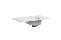 Lavabo Rectangular Moderno de Borde Delgado para Hotel, Escuela, Hospital, Villa - Lavabo de Cerámica Duradero con un Solo Orificio, Fácil Instalación