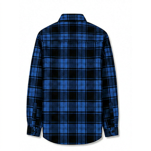 Camisa de Franela a Cuadros de Manga Larga para Hombre, de Alta Calidad, Corte Regular, Informal, de Algodón, con Botones - Product Image 2