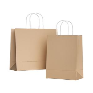 Mini sacs-cadeaux personnalisables avec poignées de ruban et marquage à chaud pour femmes, papier kraft recyclé, artisanat, vente en gros - Product Image 2