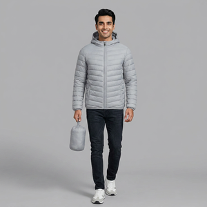 Vêtements d'hiver pour hommes de haute qualité, surdimensionnés, épais, chauds, rembourrés, avec logo personnalisé, vêtements à bulles pour hommes, doudoune - Product Image 1