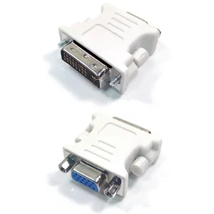 Venta al por mayor DVI 24 + 5 macho a VGA hembra conector convertidor de vídeo cabeza 24 + 5 Pin DVI macho a HDMI hembra enchufe para PC portátil