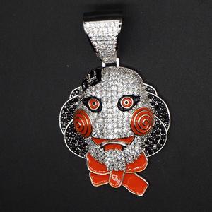 RQ-collar cadena con colgante estilo Hip Hop 6ix9ine, cadena con colgante de <span class=keywords><strong>payaso</strong></span> 69 Tekashi69 - Product Image 3