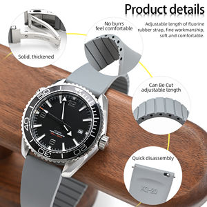 <span class=keywords><strong>Bracelet</strong></span> de <span class=keywords><strong>Montre</strong></span> de Luxe à Libération Rapide 18mm 19mm 20mm 21mm 22mm Découpable en Caoutchouc FKM pour <span class=keywords><strong>Cartier</strong></span> Santos - Product Image 2