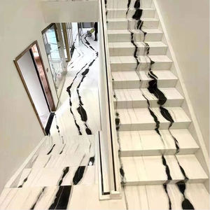 Marbre blanc Panda personnalisé <span class=keywords><strong>pas</strong></span> <span class=keywords><strong>cher</strong></span>, <span class=keywords><strong>dalle</strong></span> de marbre blanc pour escalier, <span class=keywords><strong>dalle</strong></span> de marbre blanc pour mur, douche, sol - Product Image 6