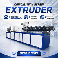 Mesin Ekstrusi Sekrup Ganda SJSZ80/156 Kapasitas 600kg/jam untuk Lini Produksi Komponen Co-extrusion Multi-layer Lantai PVC LVT