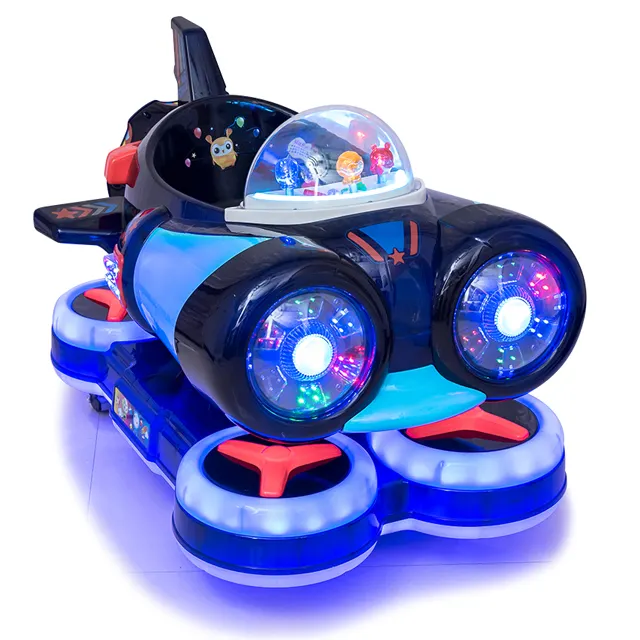 Темно-синий космический корабль LYER2322 катается на детских аттракционах, пластиковая игрушка катания, популярная катания на других монетах в наличии