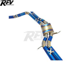 Système d'échappement de luxe REV Titanium pour <span class=keywords><strong>Audi</strong></span> S6/S7 4.0T - Échappement complet avec silencieux, épaisseur 1,2 mm, finition bleu brûlé - Product Image 4