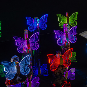 Bâton lumineux LED acrylique papillon avec effets scintillants et stroboscopiques pour bars et clubs - Product Image 5