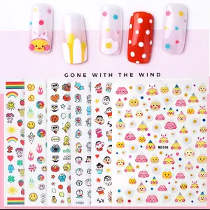 Self-Adhesive Nail Stickers 3D Nail Decals cartoon stickers 12 designs Nart Nail Stickers