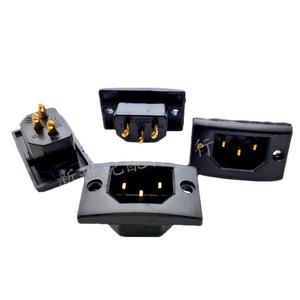 Prise électrique marron à trois trous pour chauffe-plat, avec boîtier en bakélite et plaque en cuivre de 1,5 mm – Prises et fiches multifonctionnelles - Product Image 1