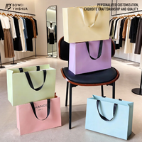 Sac en papier pour les achats en carton ivoire avec logo personnalisé, impression sérigraphique, écologique, pour bougies, cosmétiques, chaussures, artisanat, emballage cadeau - Premium