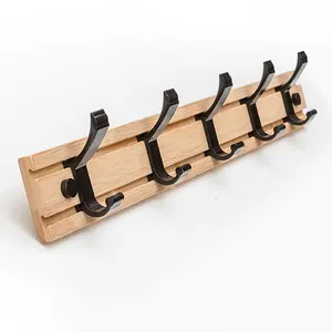 Высококачественные твердые бамбуковые настенные крючки, настенные крючки с индивидуальным количеством крючков