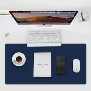 Mousepad personalizado, durável, design personalizado, impresso, grande, tapete de mouse, computador, atacado, à prova d' água, couro, preto