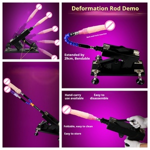 Máquina de Empuje Telescópica Automática Ajustable de Alta Velocidad, Masajeador Íntimo Unisex con Accesorio de Silicona Realista - Product Image 2