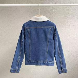 Primavera autunno inverno nuovo <span class=keywords><strong>cappotto</strong></span> di <span class=keywords><strong>Jeans</strong></span> da donna con 4 tasche a maniche lunghe caldo <span class=keywords><strong>cappotto</strong></span> di <span class=keywords><strong>Jeans</strong></span> giacca ampia in Denim - Product Image 6