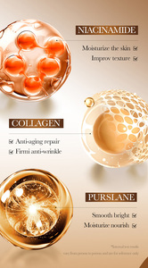 OEM SADOER Nettoyant Visage au Collagène d'Or, Crème Hydratante Réparatrice pour Peaux Abîmées, Produits de Soin Éclaircissants, Ensemble de Soins Cutanés - Product Image 4