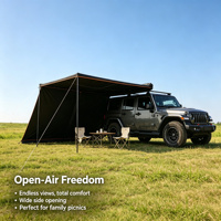 Tente de toit pour voiture avec vérin à gaz, ouverture automatique, imperméable en PVC, ouverture latérale, pour SUV, camping et activités de plein air