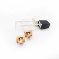 Tube de gloss à lèvres carré transparent en plastique de haute qualité 7 ml avec impression sérigraphique, MOQ 100 pièces