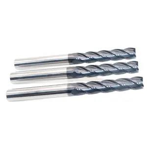 Tungsten Carbide End Mill Grinder 4 Flute Diameter 14mm Flattened EndMills