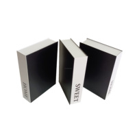 Boîte cadeau d'emballage de stockage de livre décorative en carton rigide vide mat de logo d'impression CMJN personnalisé en forme de livre à fermeture magnétique