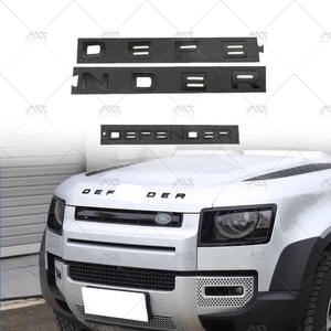 Per scritta anteriore posteriore emblema distintivo Gloss nero per Land Rover Defender 110 90 accessori - Product Image 1