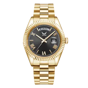 Homens Luxo Minimalista Calendário 5atm Impermeável 316l Aço Inoxidável Relógio Homens Quartz Relógios Relojes Hombre