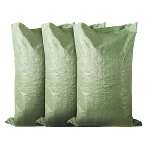 Reciclar eco cor lixo verde sack de areia pp tecido plástico barato sacos de cor 10kg 50kg