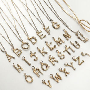 26 letras <span class=keywords><strong>minúsculas</strong></span> apilables encantos collar pulsera colgante 925 plata esterlina chapado en oro moda cien - Product Image 5