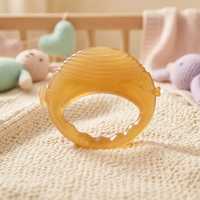 Anneau de dentition pour bébé en silicone de qualité alimentaire sans BPA, masseur apaisant pour les dents des nourrissons